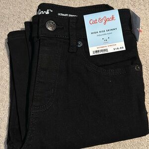 Cat & Jack High-Rise Skinny Girls Denim Size 10 - Black Wash